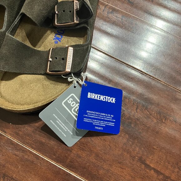 NWT Birkenstock Arizona Suede Leather Sandals - Mocha - Size 6 - Picture 4 of 6